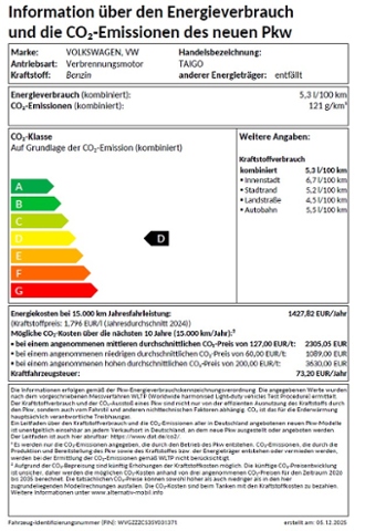 VW Taigo 1.0 TSI OPF Goal LED LICHT+KLIMAAUT+PDC V+,