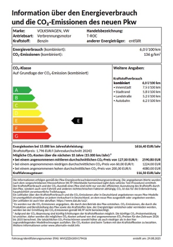 VW T-Roc 1.5 l TSI OPF Goal LED PLUS+NAVI+KAMERA+KL,